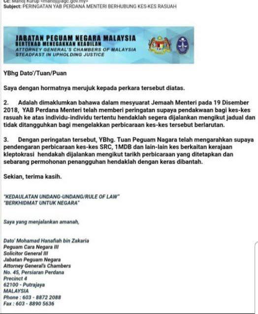 Peguam negara malaysia 2021
